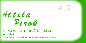 attila pirok business card